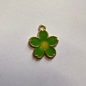 Green flower charm