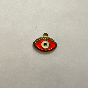 Orange evil eye charm 002