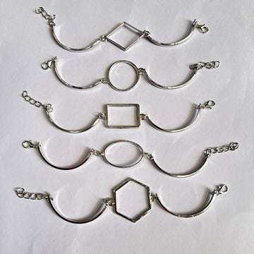 Rakhi bracelet bezel silver