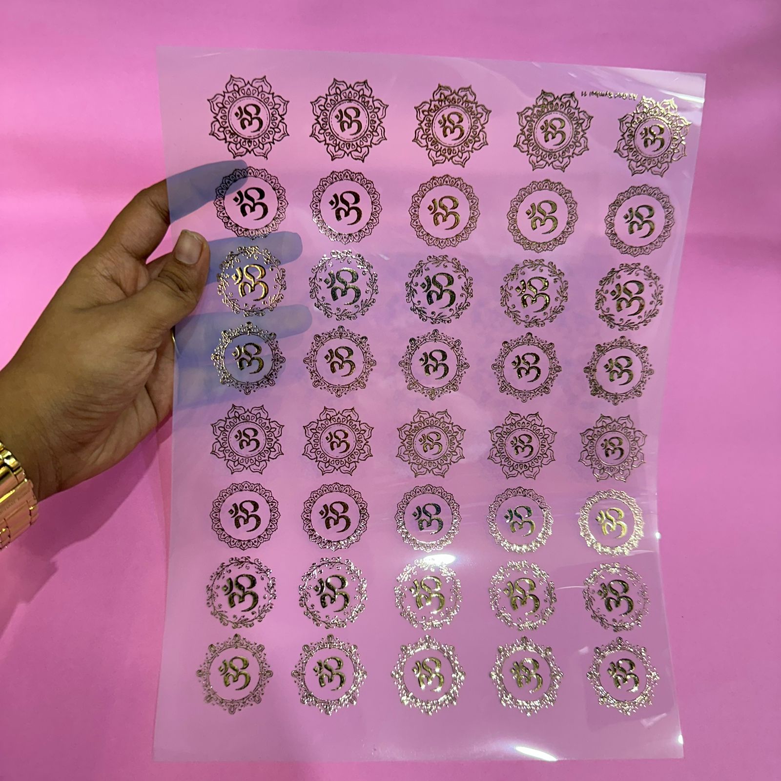 Designer om metal insert sheet A4