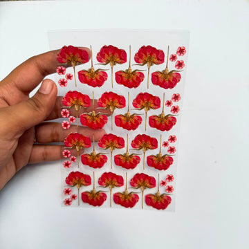 Rose peel off sticker sheet A6 002