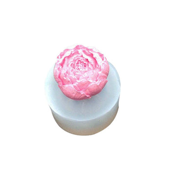 3d peony flower candle mould