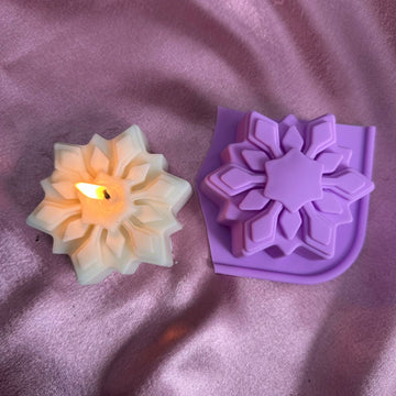 Snowflake Christmas candle mould C2