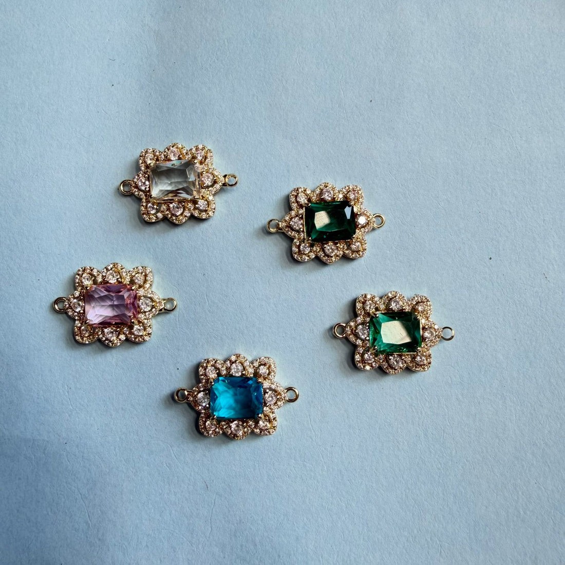 Diamond rectangle Rakhi charms