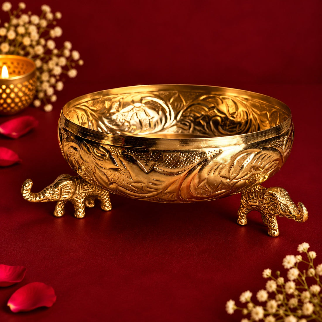 Round urli stand elephant