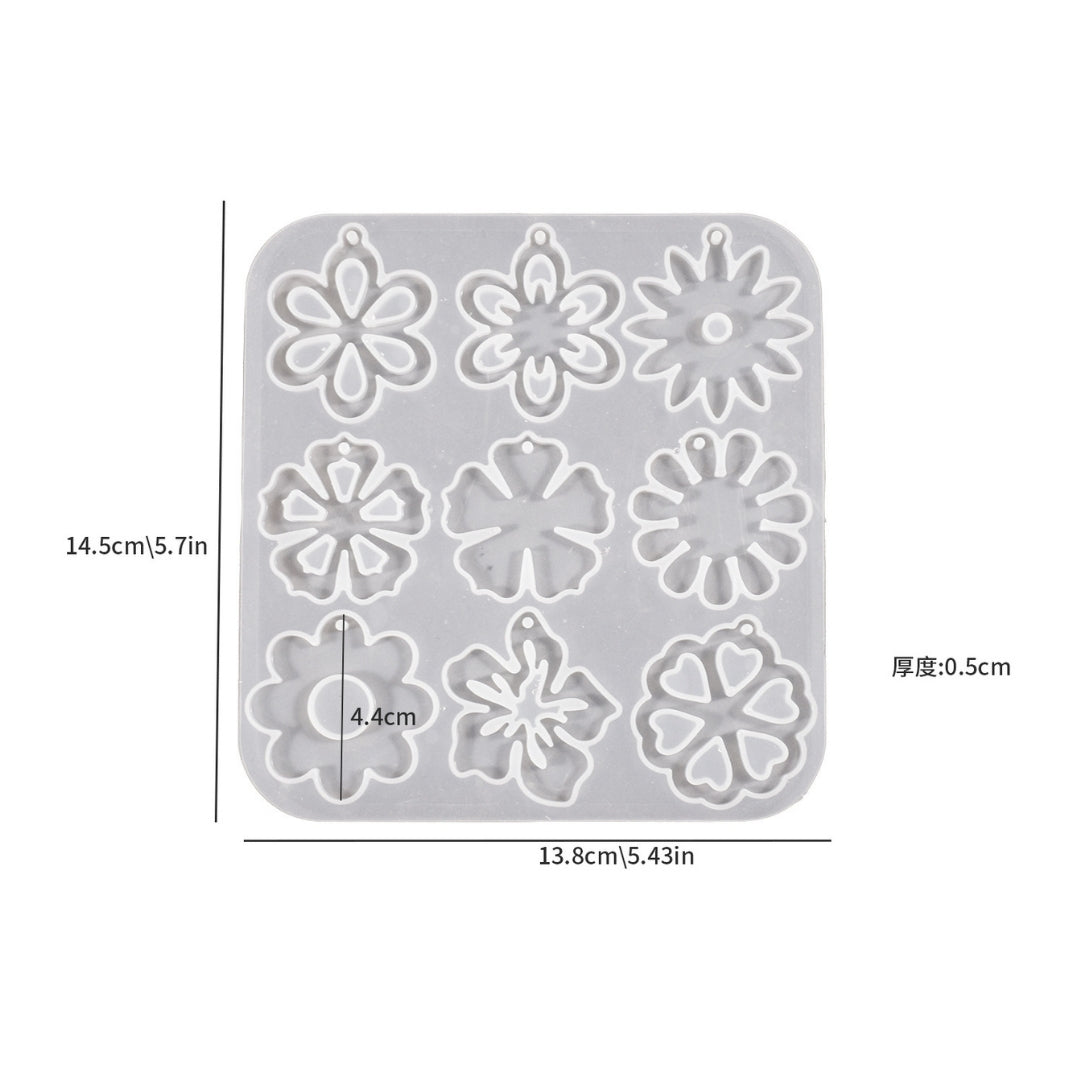 Flower pendant mould A