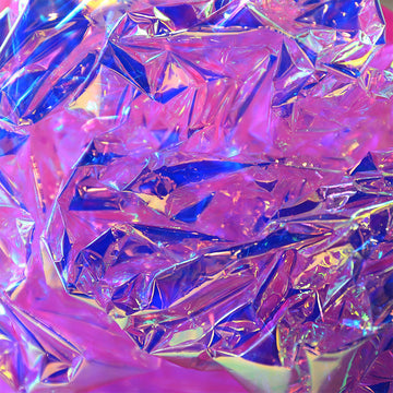 Holographic sheet peach red
