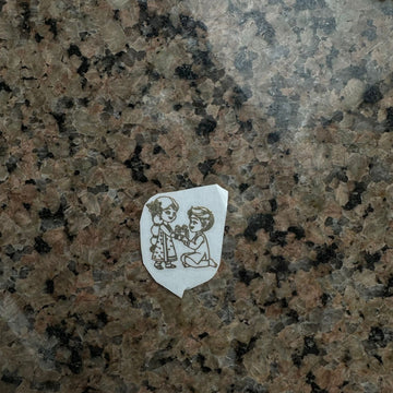 Rakhi metal sticker line art 001