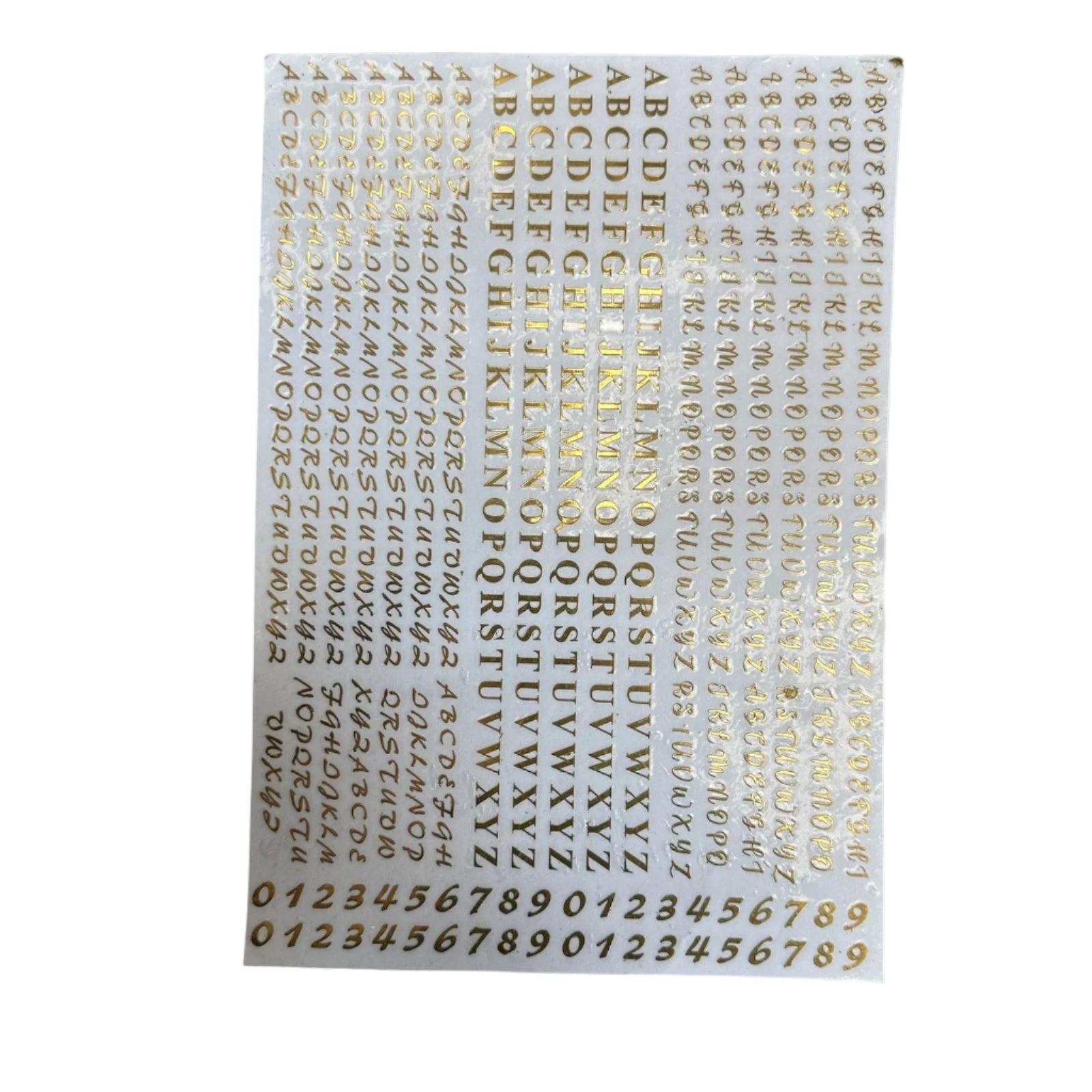 Alphabet metal sticker 006