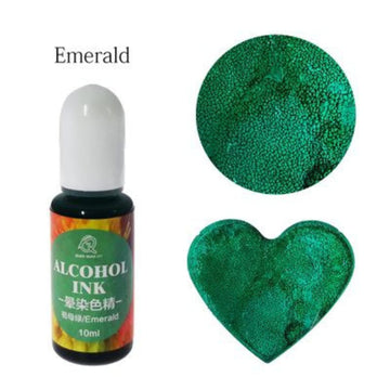 Alcohol ink emerald