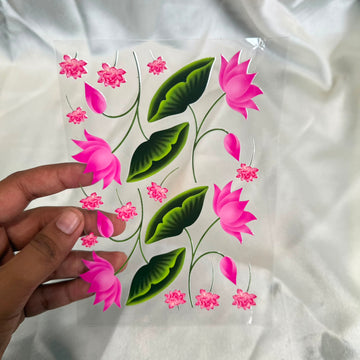 Lotus peel off sticker sheet A6 B