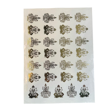 Gold embossed sheet ganeshji & lakshmiji