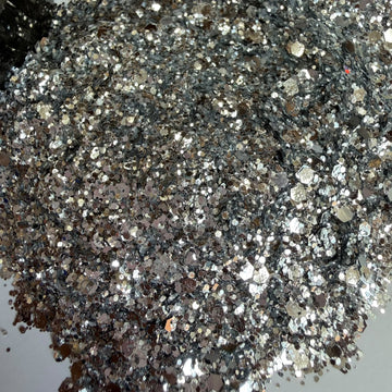 Silver Dusty chunks glitters