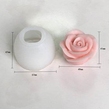 3d rose candle mould D