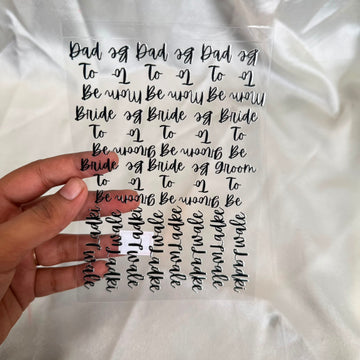 To be tags peel off sticker sheet A6 001