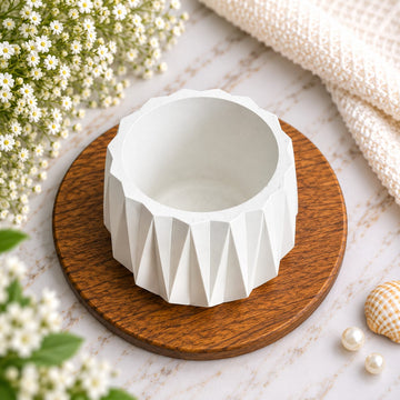 Geometric concrete jar A