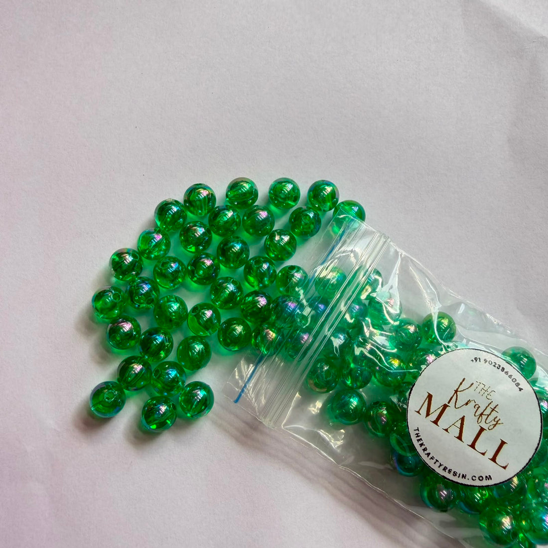 Rainbow rakhi beads small