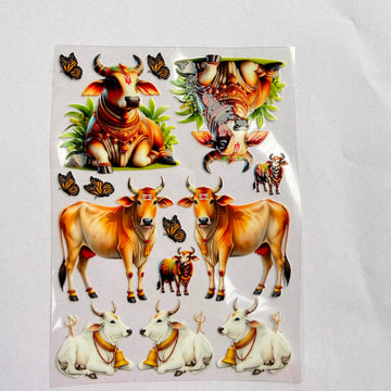 Cow peel off sticker 001