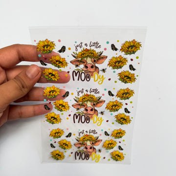 Sunflower peel off sticker sheet A6
