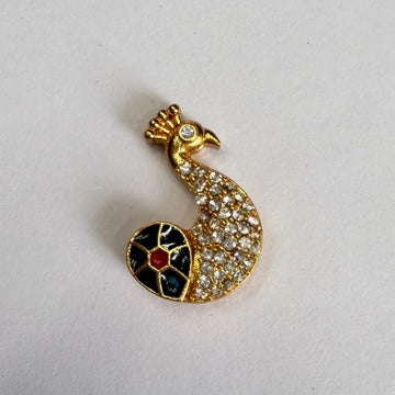 Peacock kundan rakhi charm