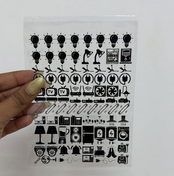 Switch board peel off sticker