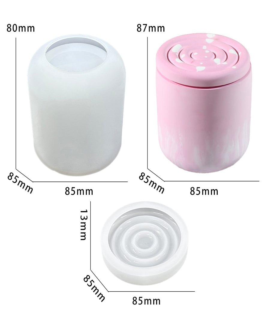 Round candle jar mould