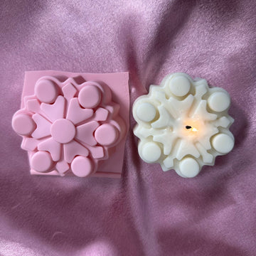 Snowflake Christmas candle mould C4