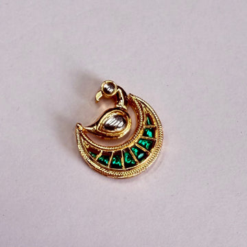 Peacock kundan charm A