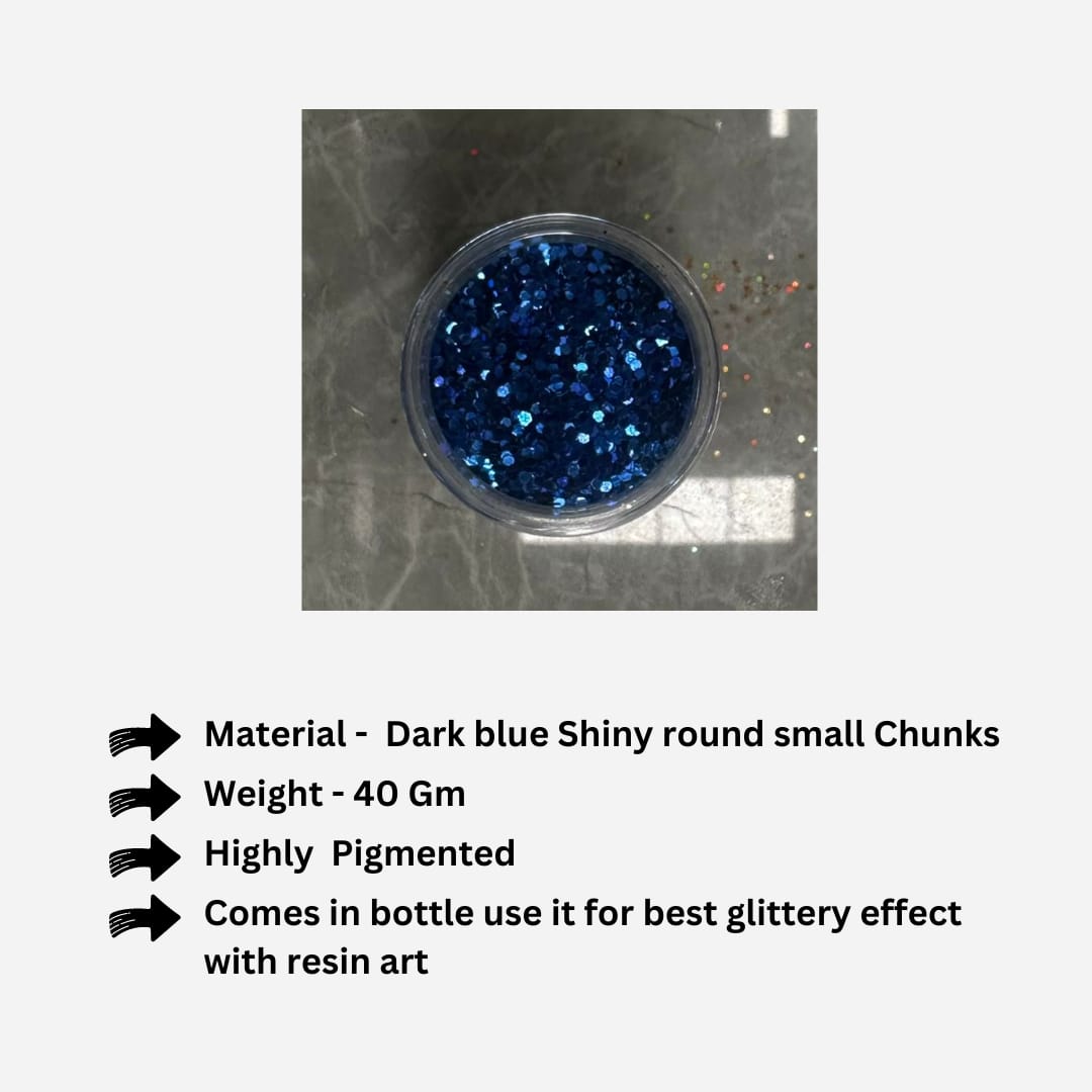 Dark blue shiny Round chunks