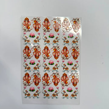 Ganeshji peel off sticker sheet A6