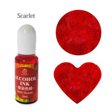 Alcohol ink scarlet