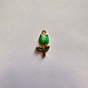 Green rose charm