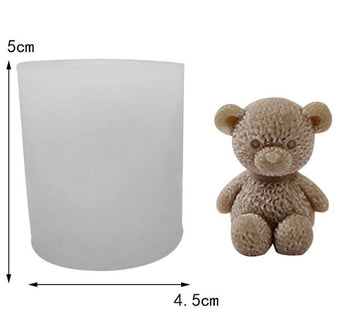 Mini teddy candle mould