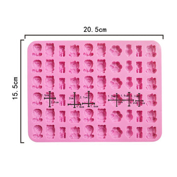 60 Cavity Mini Cartoon Animals & Paw mould