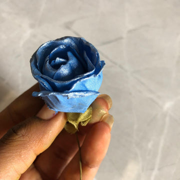 Shiny dark blue flower