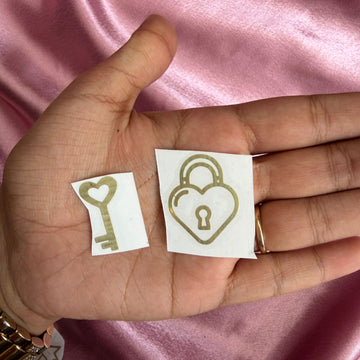 Lock & key metal sticker
