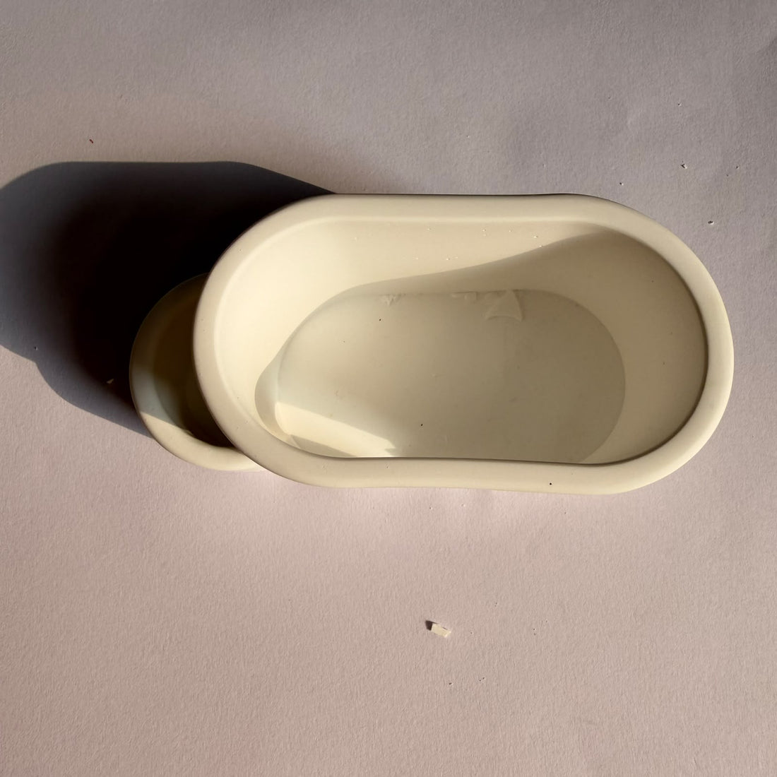 Oval concrete jar