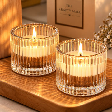 Glass tealight holder jar