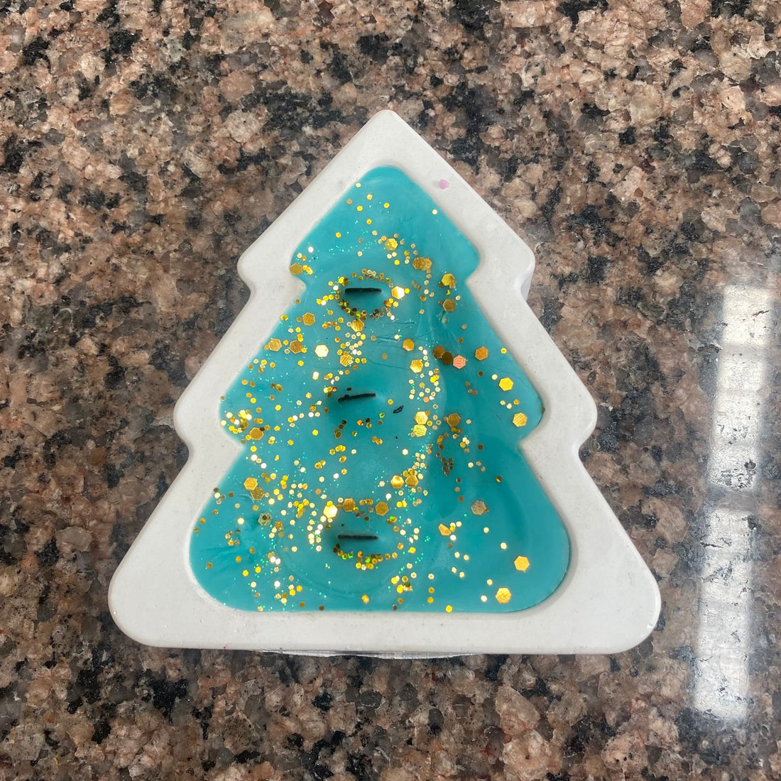 Christmas concrete jar