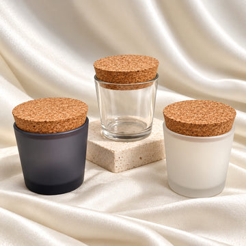 Candle jar with cork lid 002