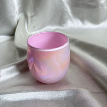 Holographic pink candle jar