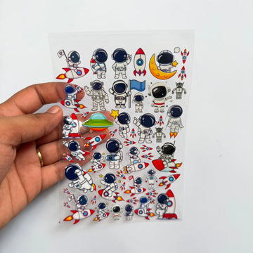 Astronaut peel off sticker sheet A6