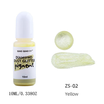 Diamond dust glitter pigment yellow