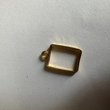 Mini bezel rectangle gold