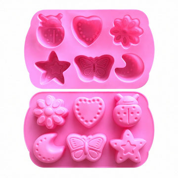 6 Cavity Cute Shape Silicone Mould
