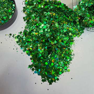 Green Dusty chunks glitters