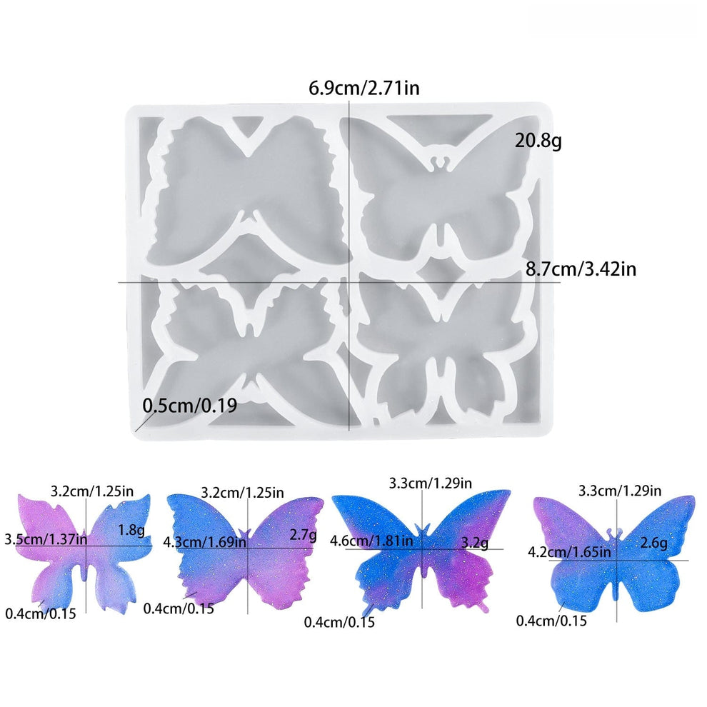 4 cavity butterfly mould