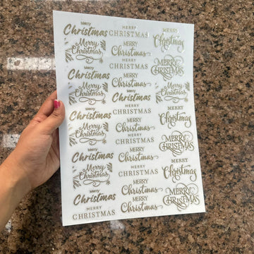 Christmas metal sheet A4