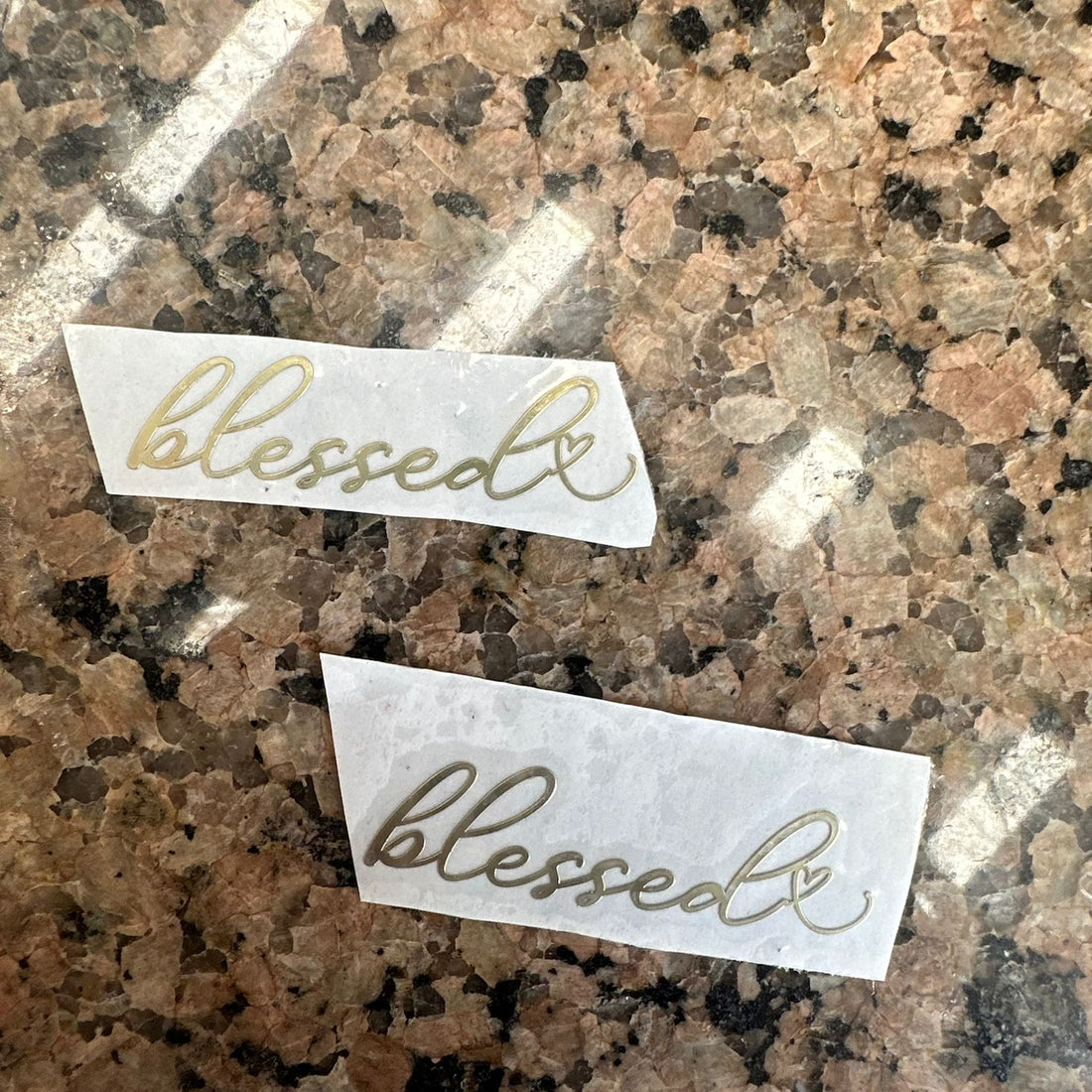 Blessed metallic sticker