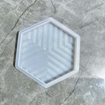 Hexagon Striped coaster mould